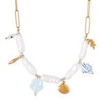 Queen of the sea necklace gold