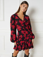 Knitted tight fit dress Sisi - red