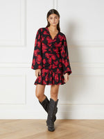Knitted tight fit dress Sisi - red