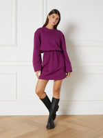 Knitted sweat dress Cheri - purple