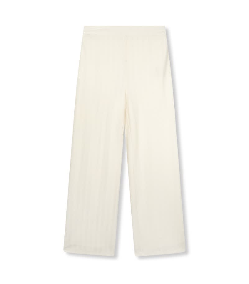 Ladies knitted structured pants NOVA - creamy white