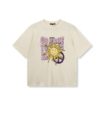Ladies knitted wide t-shirt BRUNA - off white