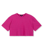 Cropped shirt Clara - fuchsia