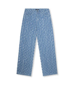 Structured denim pants Cherry - blue denim