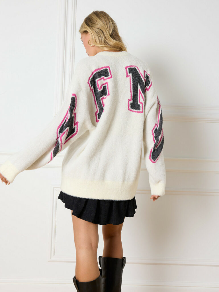 Knitted sweater Neva - creamy white