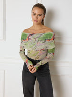 Dayana off shoulder top - multi color