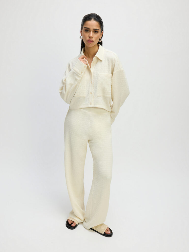 Wide pants NOVA - Creamy white