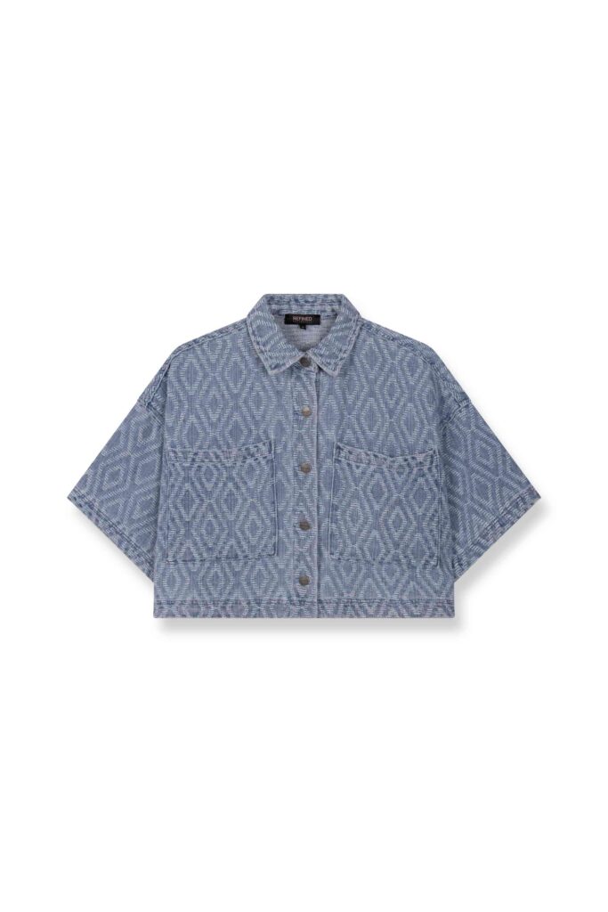 Shortsleeve blouse SUUSY - Blue denim