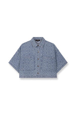 Shortsleeve blouse SUUSY - Blue denim