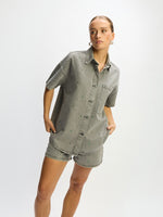 Denim Blouse Studs DIDI - Mid Grey