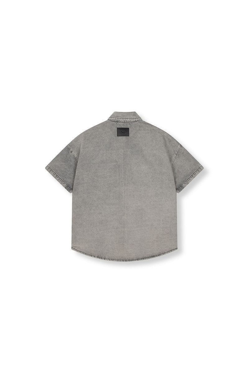 Denim Blouse Studs DIDI - Mid Grey
