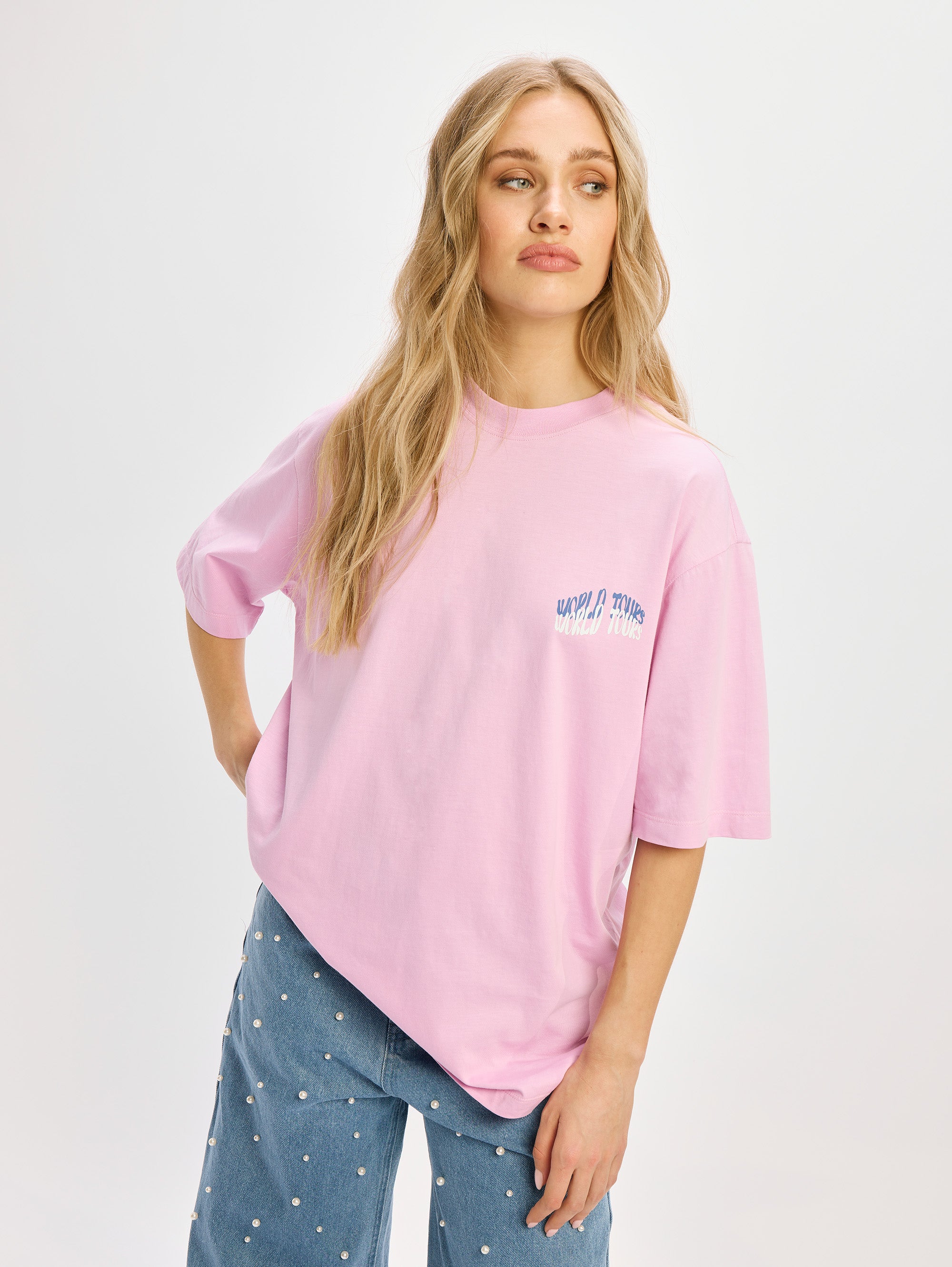 Oversized t-shirt maggy - soft pink