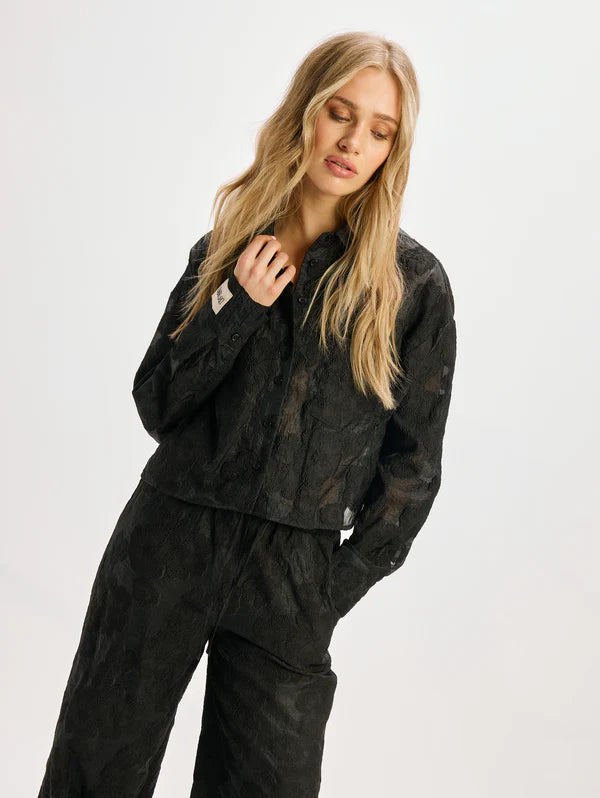 Cropped blouse MARY - Black