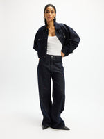 Studded denim jacket TRIXIE - Blue denim