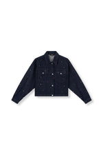 Studded denim jacket TRIXIE - Blue denim