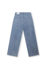 Pants PAYTON fringes - Light blue