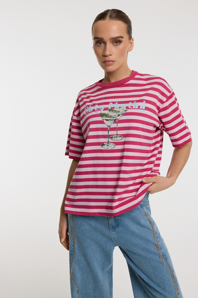 Oversized t-shirt LOUI  - soft pink