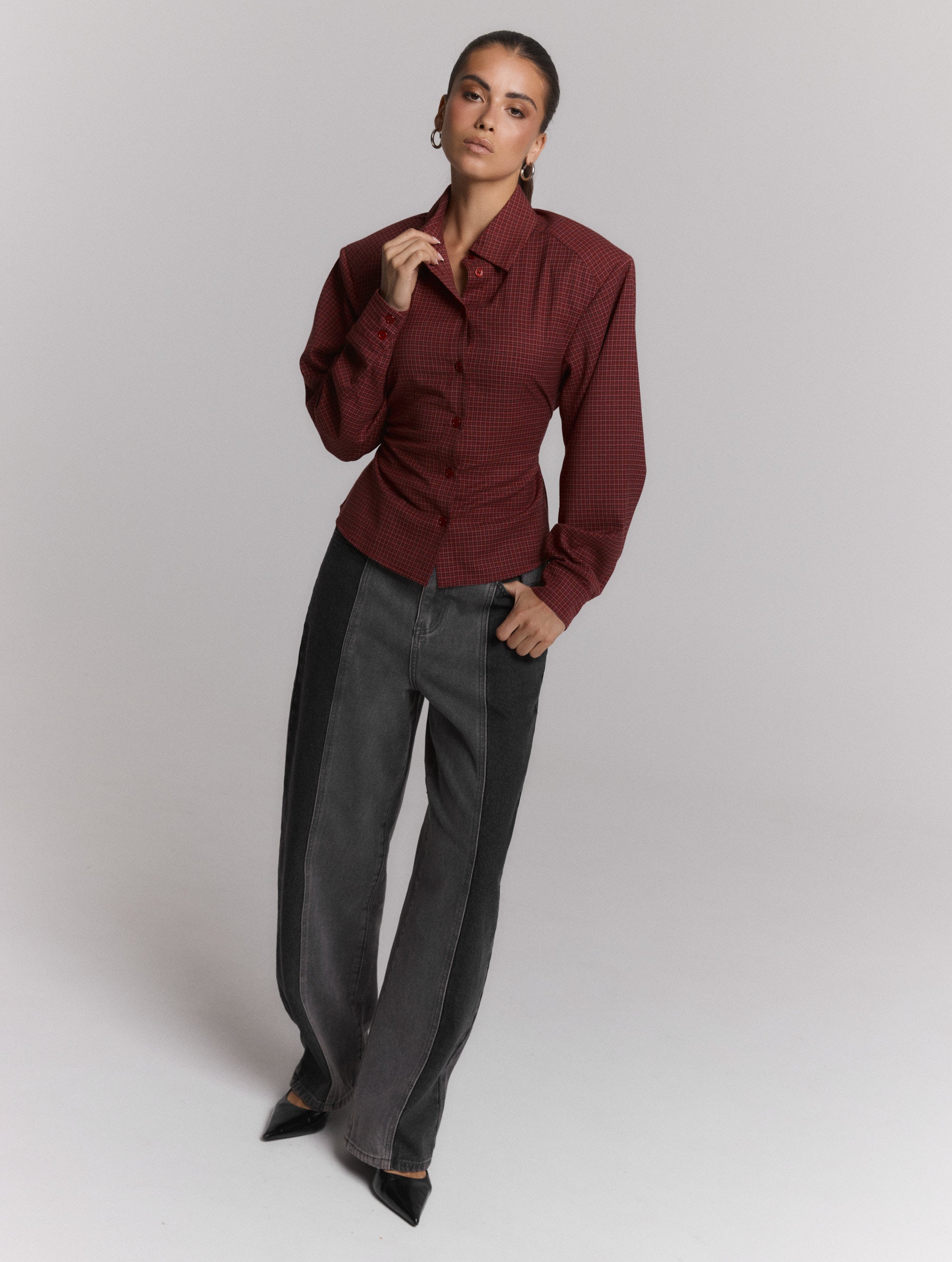 ladies woven balloonfit pants EMMA - antra