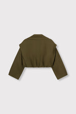 ladies woven bomber trenchcoat LAYA - army