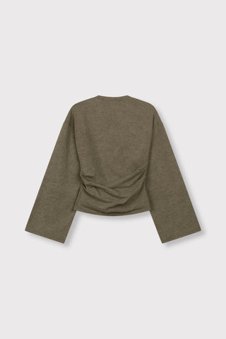ladies knitted longsleeve CRUZ - army