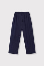 ladies woven pinstripe balloon pants JAMIE - navy
