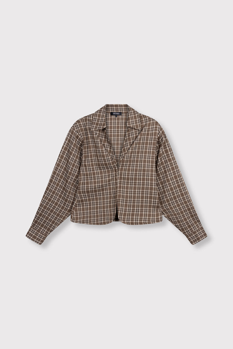 ladies woven blouse small check SYD - check