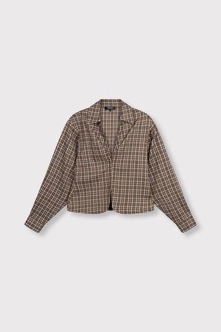 ladies woven blouse small check SYD - check
