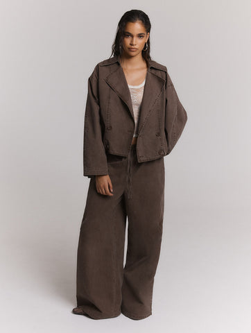 Cargo pants Mila - Choc brown