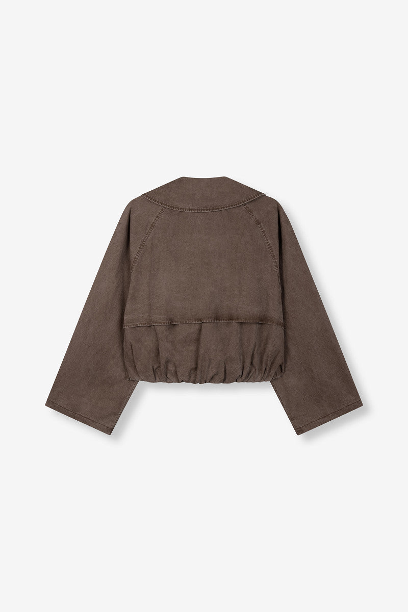 Bomber trenchcoat Jolanda - Choc brown