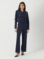 Yasmidnight wide mw pant - navy blazer