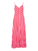 Yassavanna strap long dress s. - cyclamen stripes: bittersweet stripe