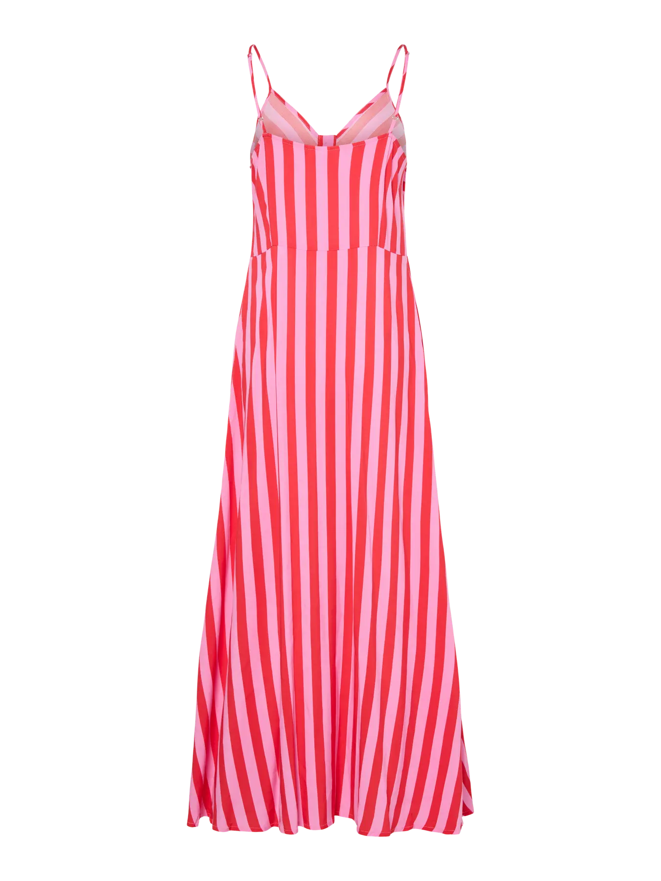 Yassavanna strap long dress s. - cyclamen stripes: bittersweet stripe