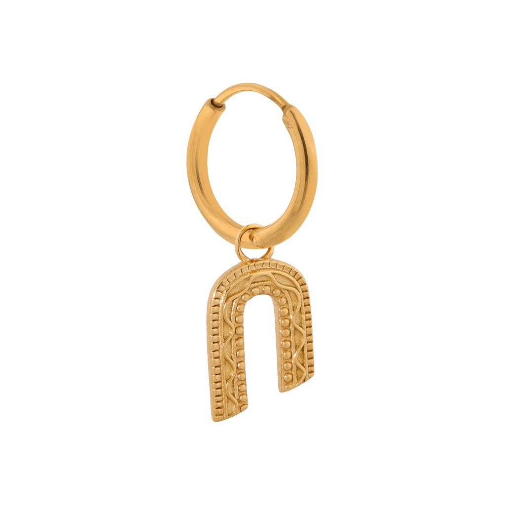 Single Rainbow Hoop Gold