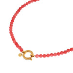 Red snake necklace gold