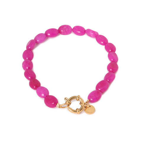 Red velvet bracelet gold