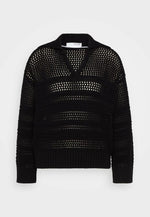 Slffina ls collar knit - Black