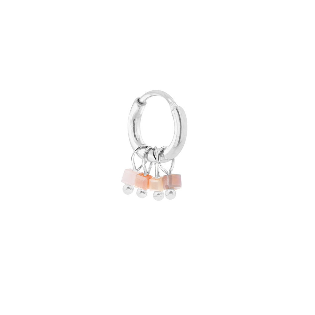 Single Sand Dune Hoop Silver