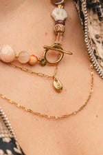 Letter dots charm gold