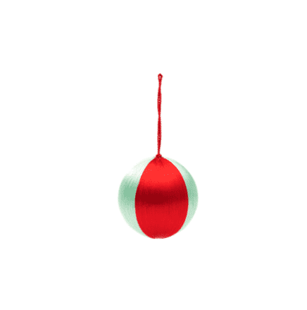 Big corded stripe ornament - red green