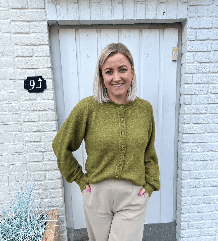 mschzasha hope cardigan - avocado