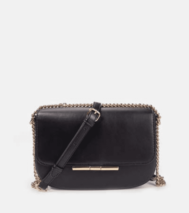 Lesja small saddle bag - black/gold