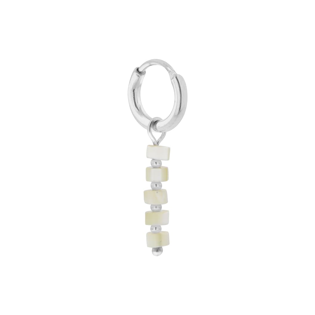 Single seafoam hoop silver