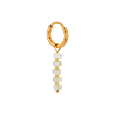 Single seafoam hoop gold