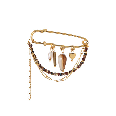 Secret embrace broche gold