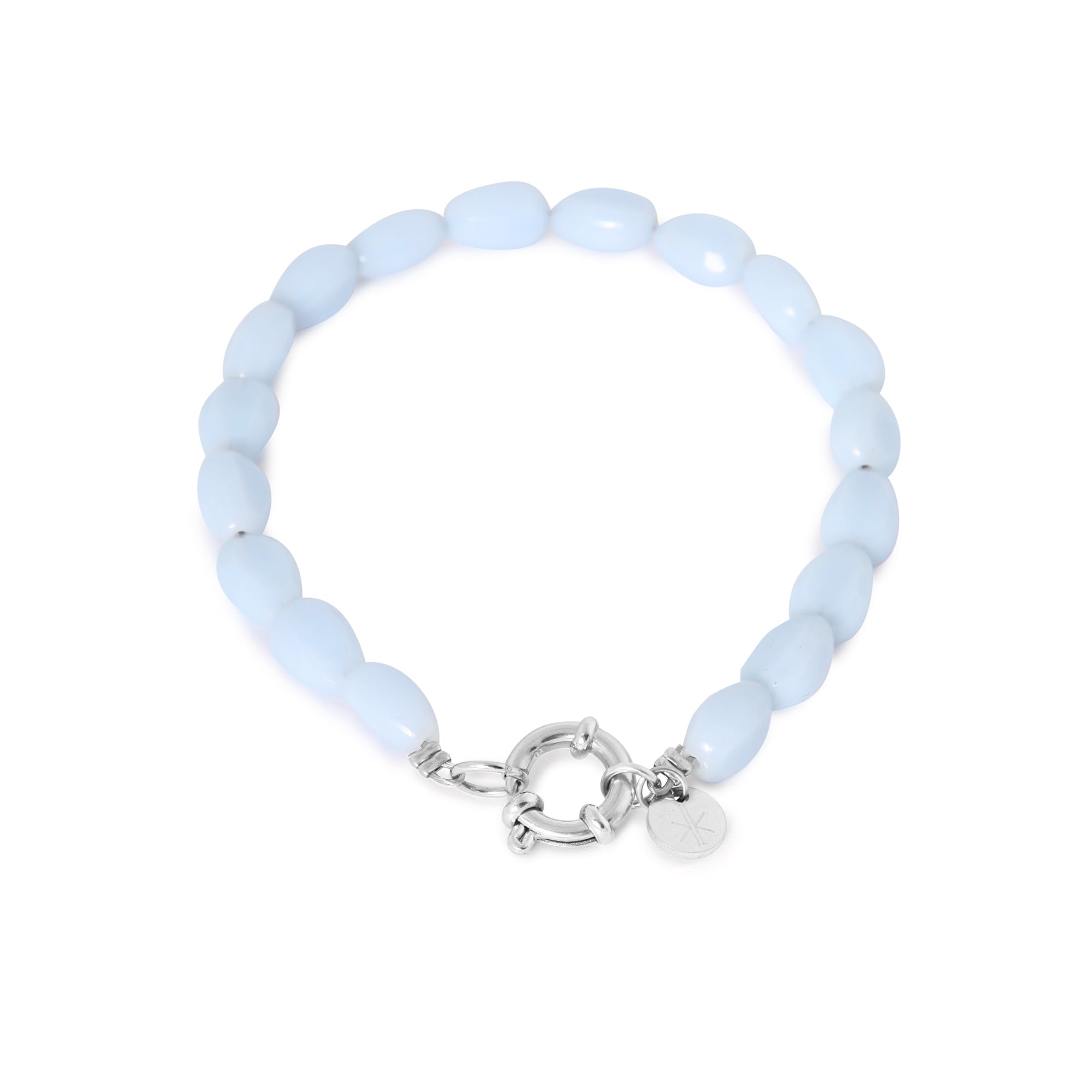 Shades of blue bracelet silver