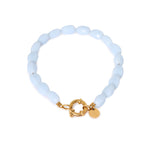 Shades of blue bracelet gold