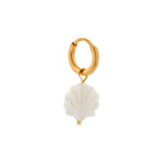 Single Shelly hoop gold