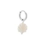 Single Shelly hoop silver