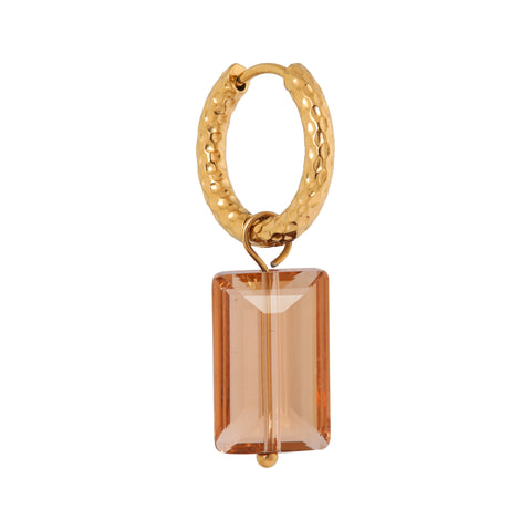 Shiny blush hoop gold