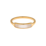 Small White Ring Gold